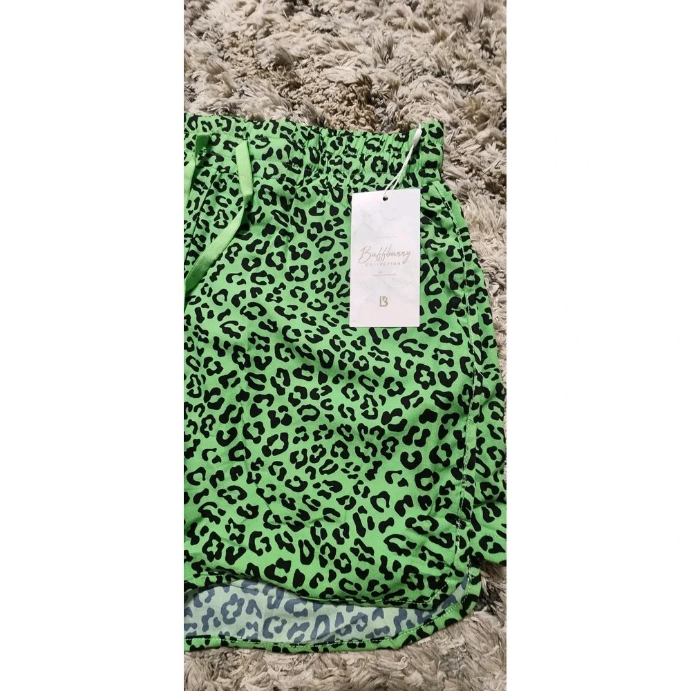 BuffBunny Women's Flo V2 Shorts Leopard Print Pull On Drawstring Pockets Size Sm - Picture 2 of 8